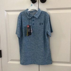 Boys Under Armour Golf Shirt Youth Medium NWT